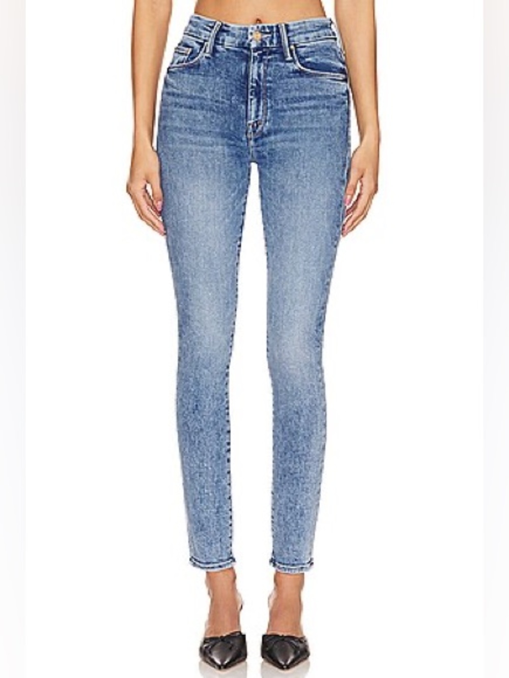 Mother Sz 29 High Waisted Looker On The Road Skinny Jeans